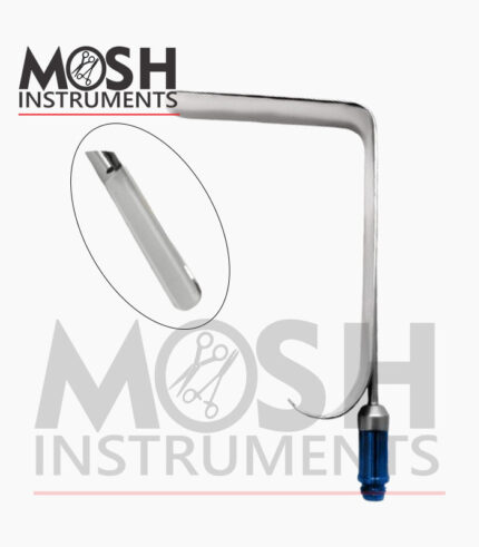 Aston submental retractor with fiber optic tapered blade