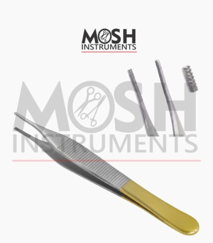 Tungsten carbide Adson-Brown forceps gold handle