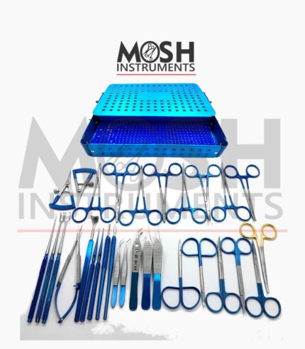 Blepharoplasty instrument set 31 pieces with aluminum case