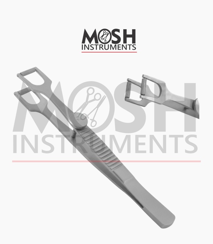Cottle columella forceps with roller tips - view 2 | Mosh Instruments