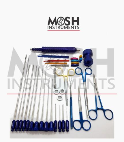 Facial liposuction cannula set 29 pieces with Luer Lock handle